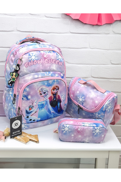 Bevitton Set de 3 ghiozdane pentru fete pentru școala primară, cu model cu pe...