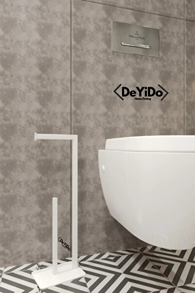 DeYiDo Tuvalet Kağıtlığı Yedekli Özel Tasarım Ağır Döküm Ayaklı Devrilmez Pratik Banyo Tuvalet Wc Askısı