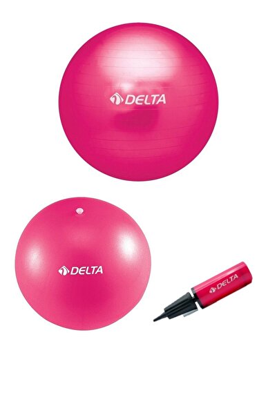 Delta Set cu minge Pilates de 65 cm și pompă cu minge de echilibru de 20 cm p...