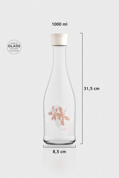 Renga Gala Symbol Desenli 1000 ml Cam Karaf 212011 Bej