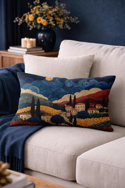 Arancione Co . غطاء وسادة مستطيل الشكل مطبوع على الوجهين 6AOD12