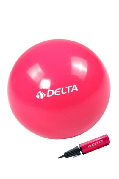 Delta كرة تمرين بيلاتيس باللون الفوشيا مقاس 25 سم + مضخة كرة بيلاتيس