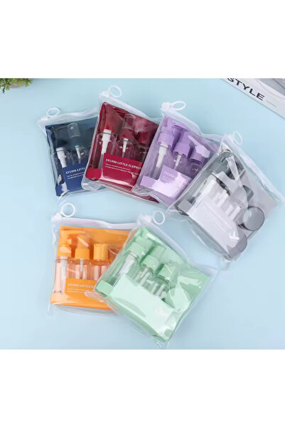 mucit home Set de călătorie cu geantă – Sticlă transparentă colorată reîncărc...