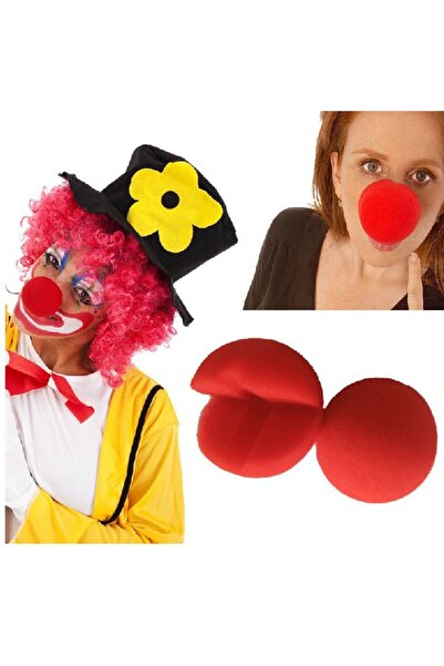 Pandoli Partidolu Sünger Palyaço Burnu Kırmızı Renk 1 Adet