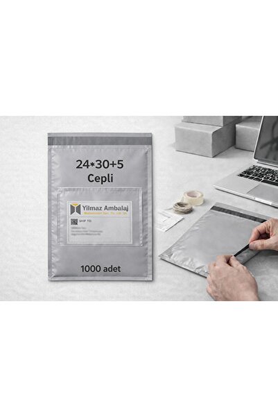 Ambalajistan Orta Boy Cepli Kargo Poşeti 1000 ADET 24*30+5