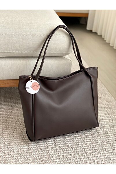 BAGLOVİS حقيبة نسائية كبيرة الحجم من الجلد الناعم