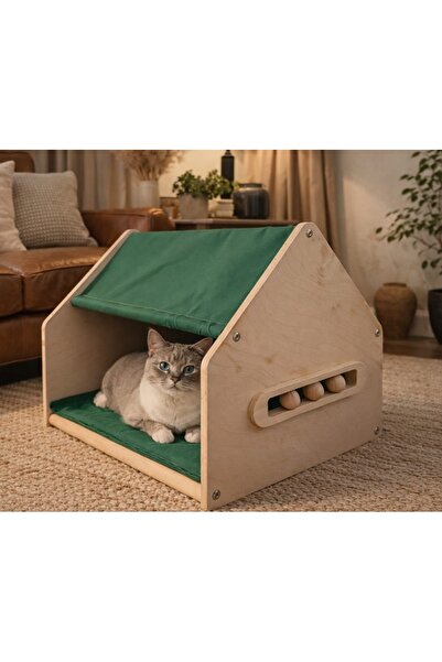 MeoWood Ahşap kedi evi