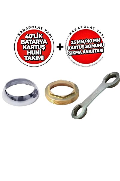 KarapolatYapı Batarya Kartuş Huni Takımı Seti Batarya Tamir Seti 40’Lık
