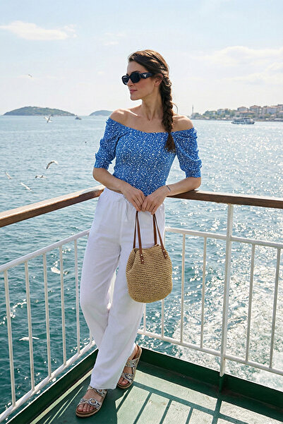 Lela Μπλούζα με φαρδύ γιακά με μανίκια τριών τετάρτων 5869001