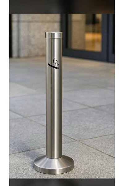 REYKA HİJYEN Metal Sigara Küllüğü Paslanmaz Çelik Dış Mekan Metal Küllük İzma...