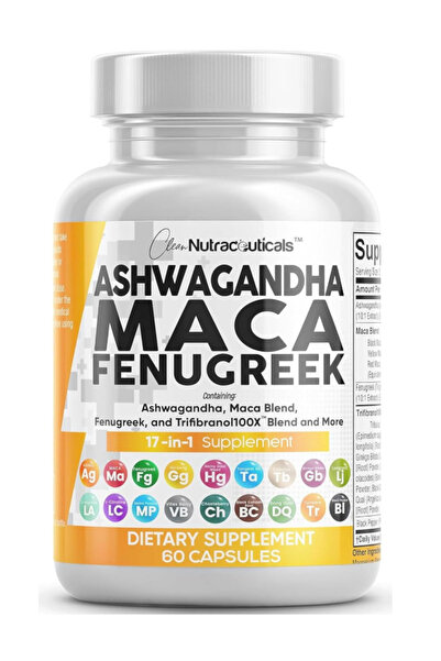 Clean Nutraceuticals Maca Root Fenugreek Supplement with Tongkat Ali Ginseng ...