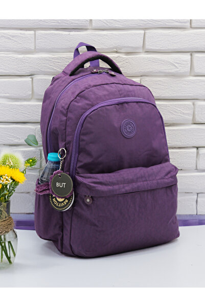 Bevitton 2200 Purple Water Resistant Fabric School Bag Unisex School Backpack