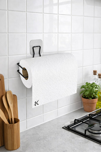Home Stuff Magic Adhesive Decorative Roll Towel Holder Stylish Bathroom Kitch...