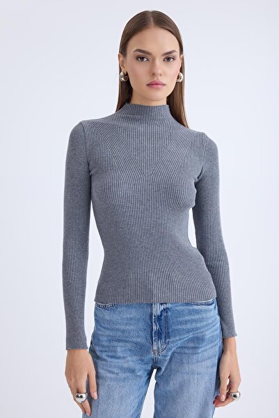 Vitrin Balıkçı Yaka Uzun Kol Triko Bluz