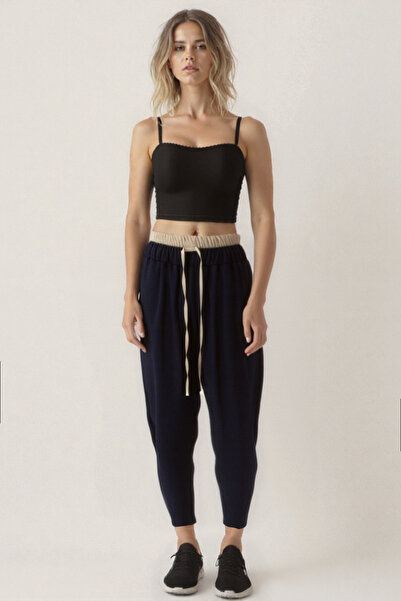 Vitrin Waist Part Double Color Trousers