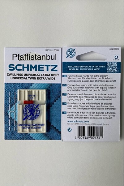 SCHMETZ Çift Iğne 6.0 Mm. 100/16 Numara