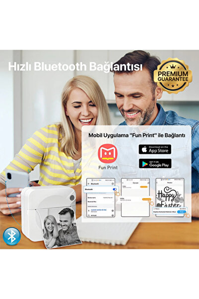 4 Berry C17 MİNİ PRİNTER Beyaz