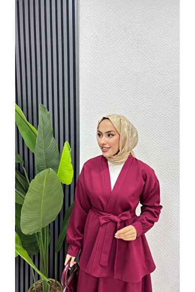 Bluezade Puf Etekli İkili Takım Tesettür