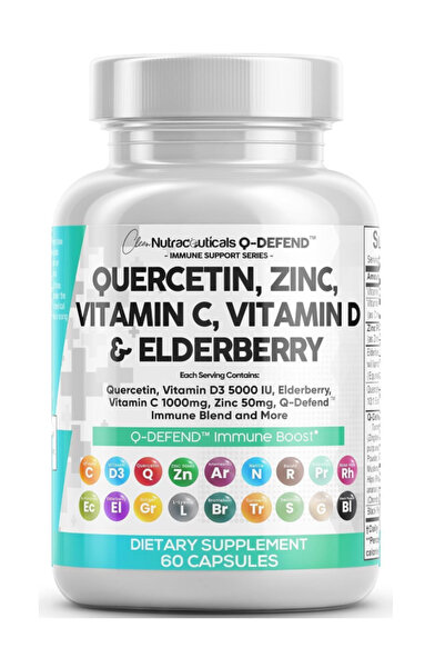 Clean Nutraceuticals Quercetin Zinc Vitamin C Vitamin D Bromelain Elderberry ...