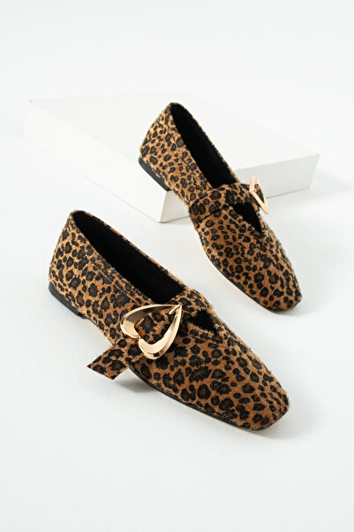 diclepolat Balerini de damă Rosalin Gold cu cataramă în formă de inimă și vâr...