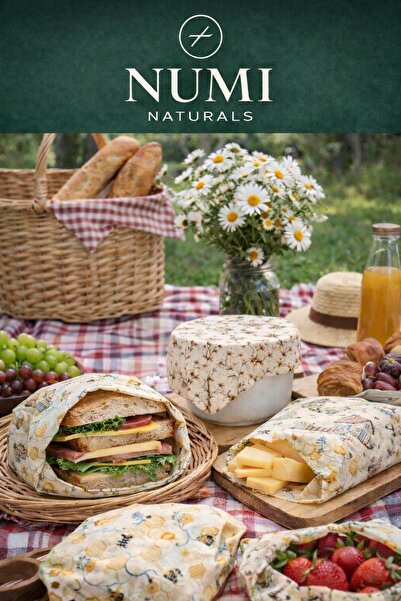 Genel Markalar Balmumu Gıda Saklama Bezleri – Premium 3’lü Set (30×30 cm) - Honey Garden