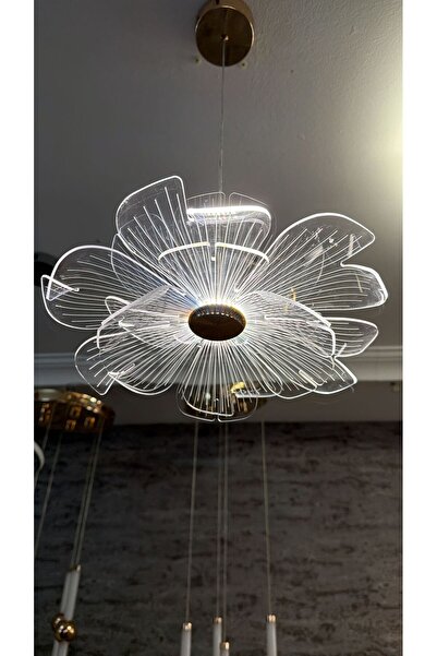 Luna Lighting Melek Model Gold Kaplama 3 Renk Metal Salon Mutfak Oturma Yatak...