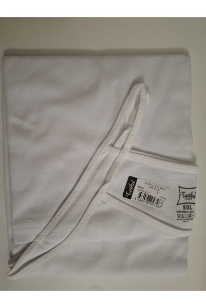 Tutku Tricou cu bretele alb pentru femei, cu nervuri - 6 bucăți - 100% bumbac