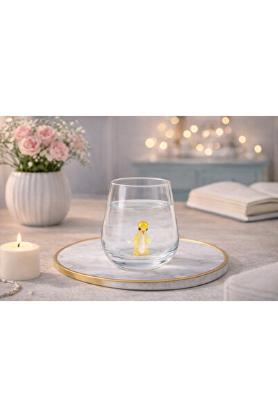 Crystal passion Handmade Glass Penguin Figured Cup Decorative Glass Cup