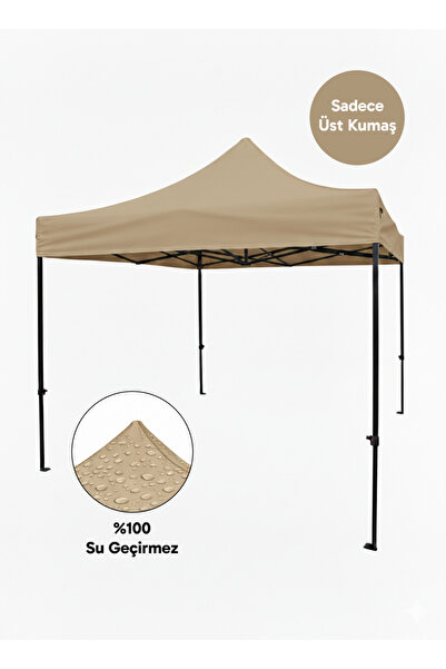 ÇADIRAVM 3x3 Gazebo Çardak Çatı Üst Kumaşı, Su Geçirmez Uv Dayanıklı Branda