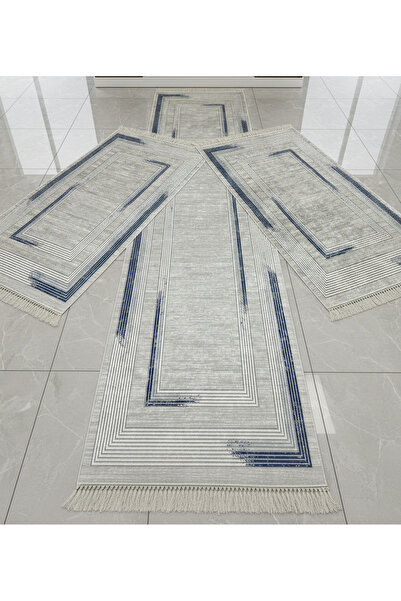 ALLGELSİN Yatak Odası Halısı Seti 3 'lü Yatak Odası Halı Takımı 2 Adet 80x150...