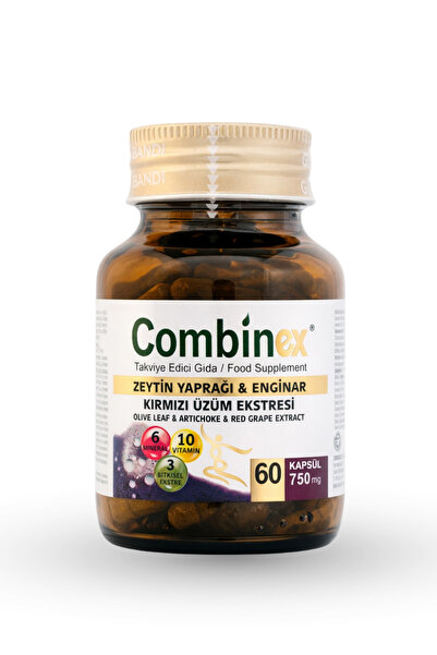 DİSTİLEX Combinex® 10 Vitamin, 6 Mineral ile 3 Bitkisel Ekstre İçeren 60 Kaps...