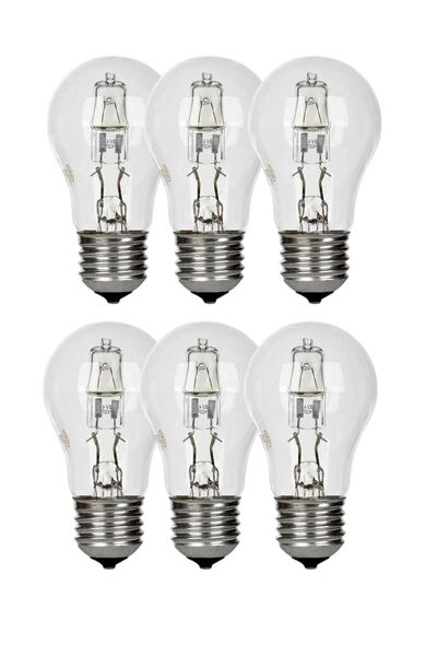 GENERAL 100W Halojen Ampul Sarı Işık Şeffaf Cam - 6lı PKT