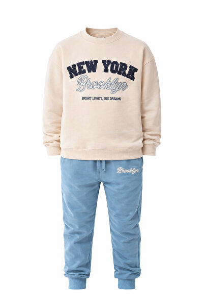 CQCQ Set de trening cu imprimeu New York Brooklyn pentru băieți – croială con...