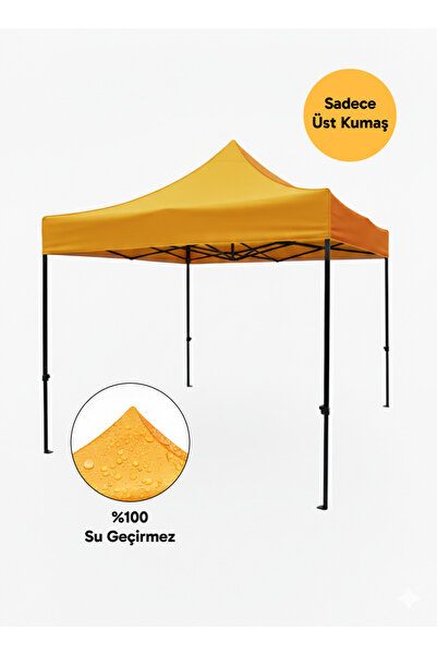 ÇADIRAVM 3x3 Gazebo Çardak Çatı Üst Kumaşı, Su Geçirmez Uv Dayanıklı Branda