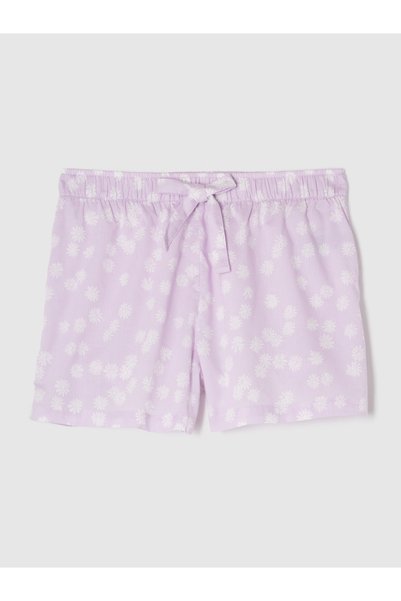 GAP Kadın Lila Poplin Pijama Altı