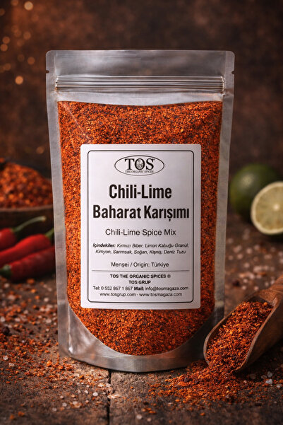 TOS The Organic Spices Chili-Lime Baharat Karışımı 100 gr Chili-Lime Spice Bl...