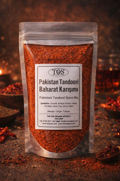 TOS The Organic Spices Pakistan Tandoori Baharat Karışımı 100 gr Pakistani Ta...