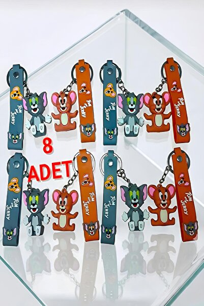 Bontexs سلسلة مفاتيح هدية توم وجيري 8 قطع