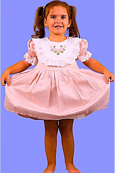 minikiti Fetiță Copil Bebeluș festonat Floral Brodat Căptușit Vintage Elegant...