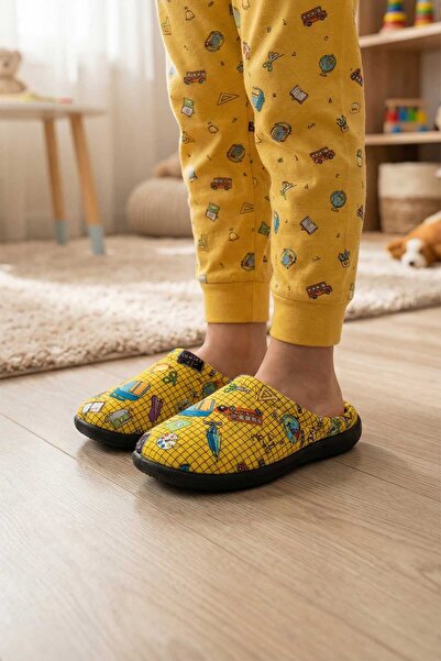 GEZER Erkek Çocuk Kışlık Rahat Taban Ev Bahçe Gondol Terlik