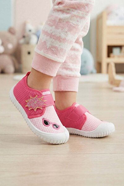 GEZER Yazlık Keten Kız Çocuk Ayarlanabilir Ayakkabı