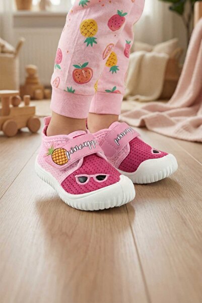 GEZER Yazlık Keten Bebe Kız Ayakkabı