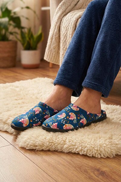 GEZER Women's Winter Pu Comfortable Sole Patterned Home Garden Gondola Slippers