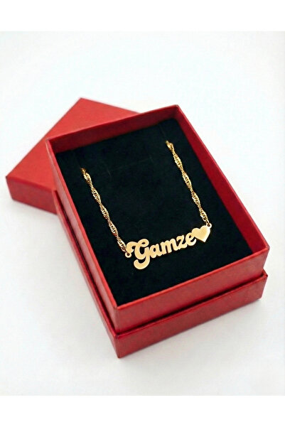 NİŞANTAŞI GÜMÜŞ 925 ayar Gümüş Gamze İsimli Altın Kaplama Kolye