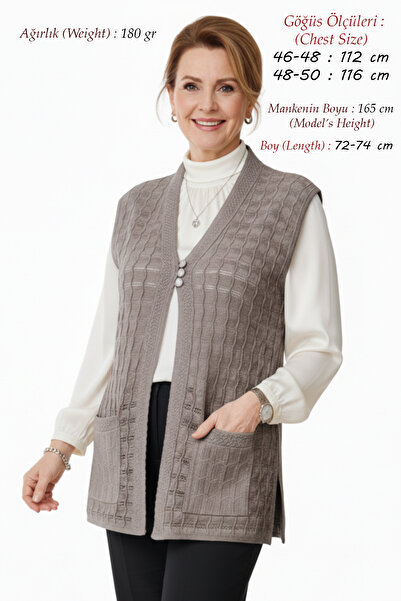 Elvin Knitwear Plus Size Women's Non-Pilling Openwork Seasonal Spring Merceri...