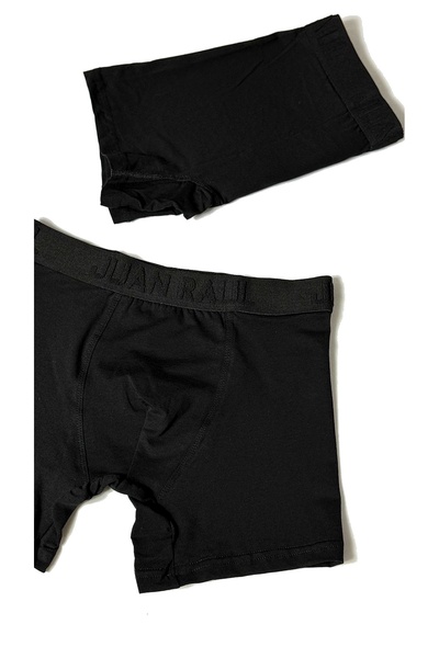 OneDay Men's 100% Cotton Boxer Briefs - Black - 2 Pack - Comfortable and Brea...