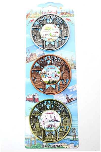 Kanonik Education مجموعة مغناطيس معدني بموضوع إسطنبول من 3 قطع Alk2891