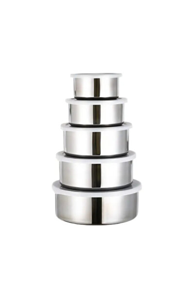 OEM Set Caserole din Inox, 5 Bucăți, Diferite Dimensiuni, Etanșe, Rezistente