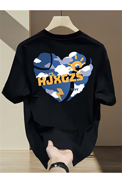ibibik moda Unisex Oversize T-Shirt με στάμπα KALIP, βαμβακερό, με κοντό μανί...