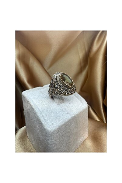 NURDANSİFA Zültanit Doğaltaşlı Ayarlanabilir Bronz Yüzük
